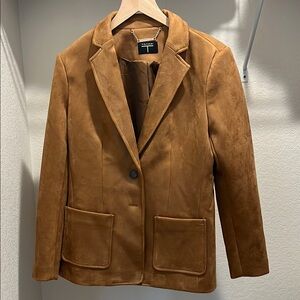 Tahari Tan Tailored Blazer Suit Jacket